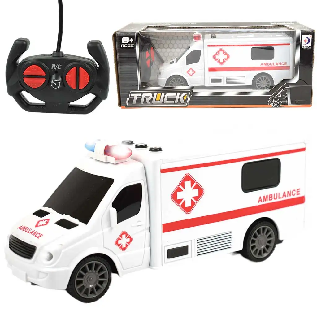 imagen de RC Coche de Rescate Teledirigido con efectos de luz y sonido escala 1/24 20cm 1