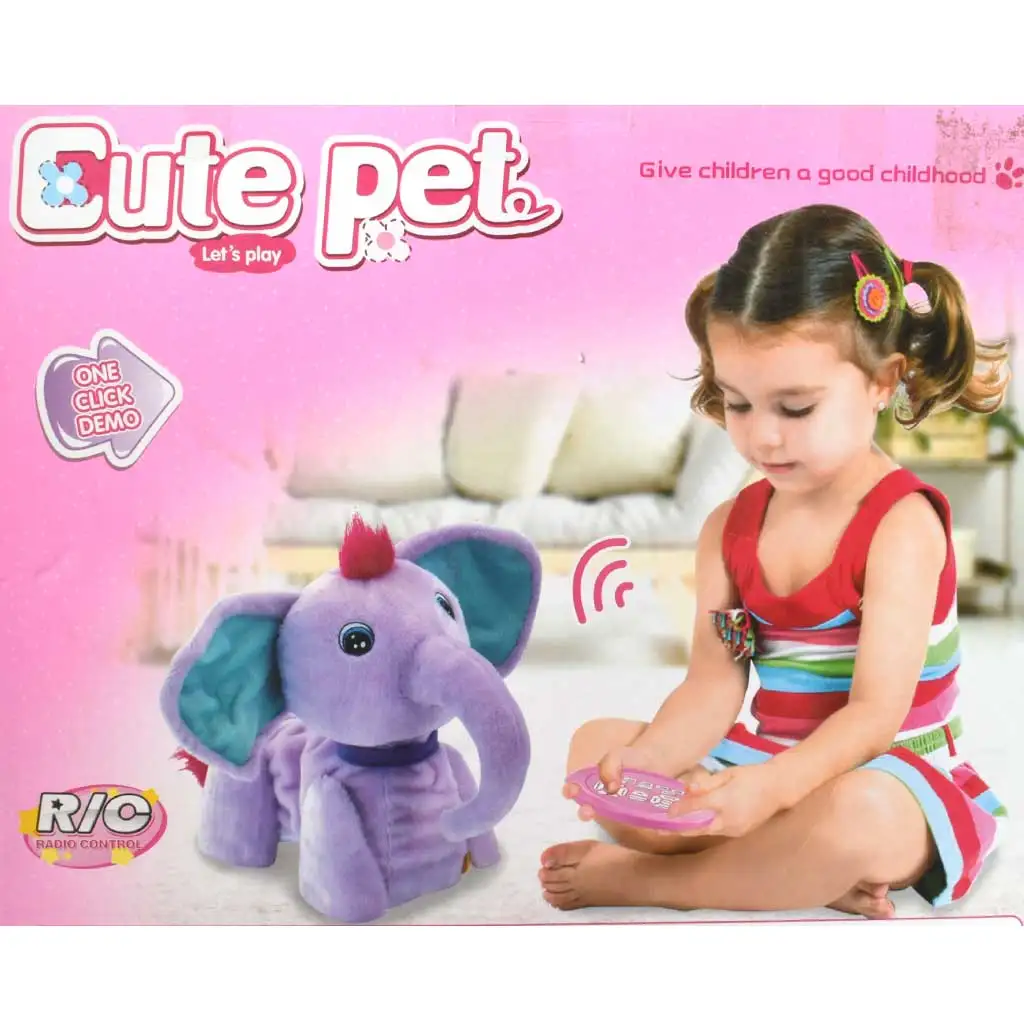 imagen de RC Cute Pet: Elefante de peluche interactivo a control remoto con accesorios 2.4GHz 40cm 5