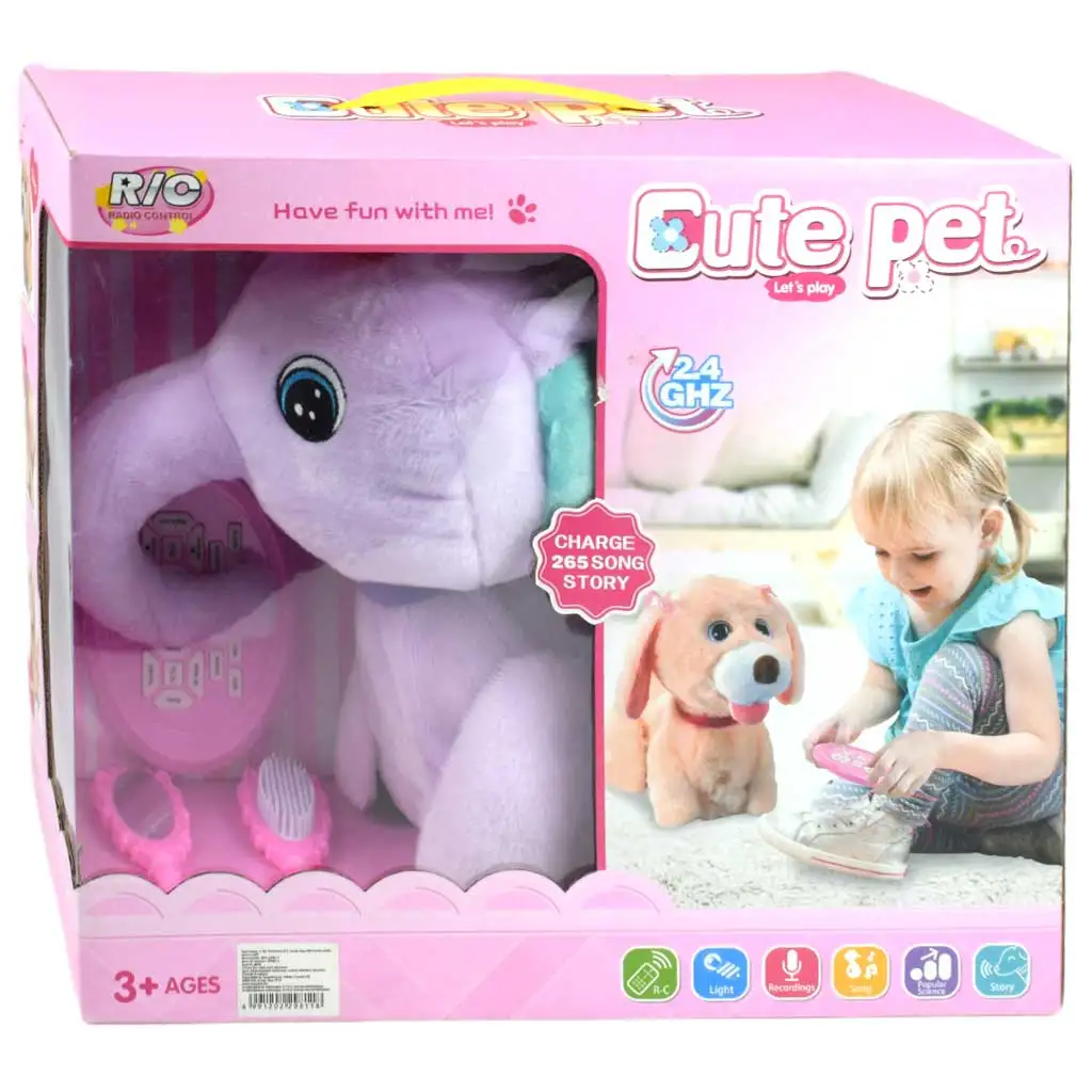 imagen de RC Cute Pet: Elefante de peluche interactivo a control remoto con accesorios 2.4GHz 40cm 1
