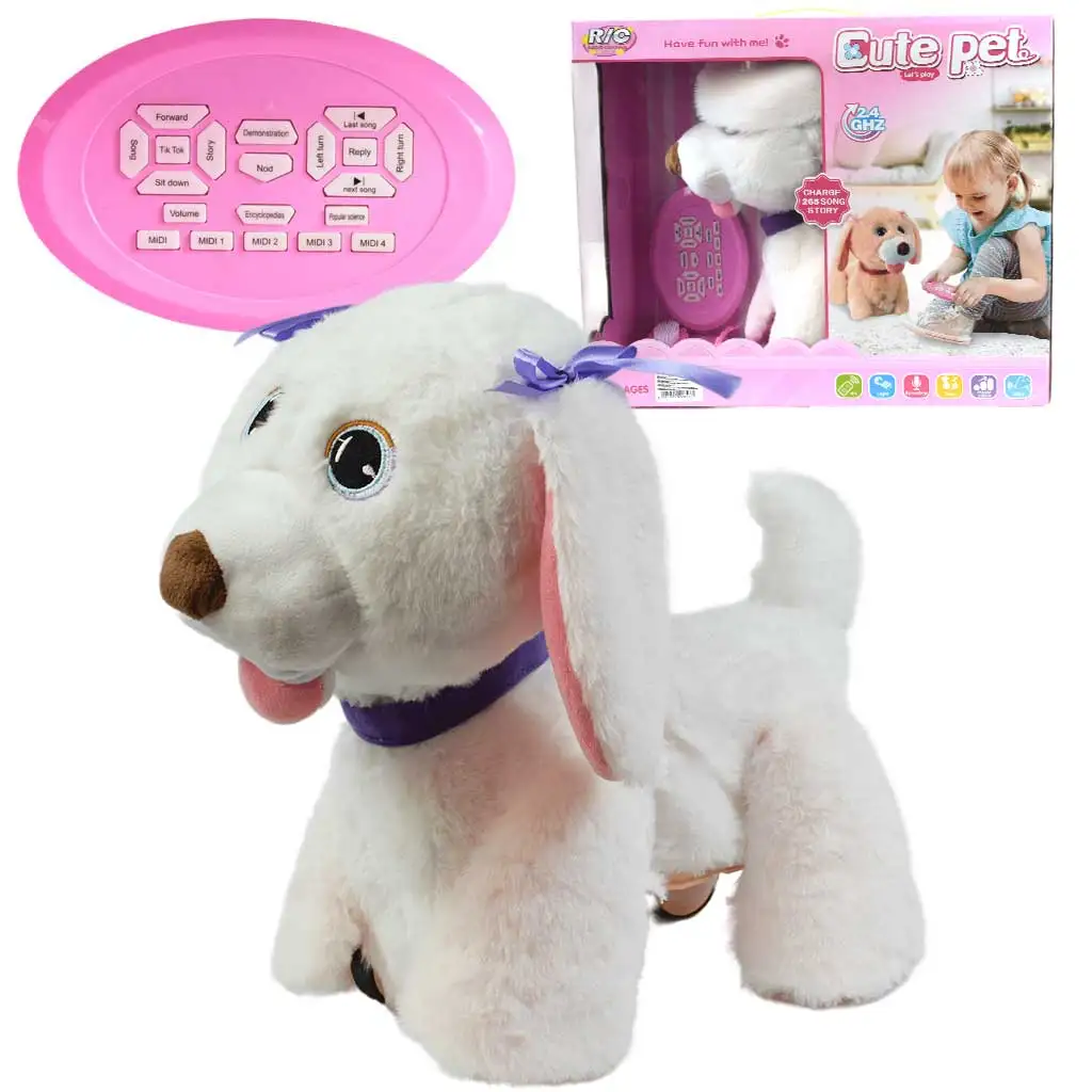 imagen de RC Cute Pet: Perro labrador interactivo de peluche a control remoto con accesorios 2.4GHz 40cm 1