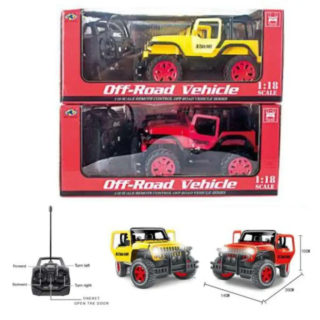 imagen de RC Jeep Wrangler coche todoterreno teledirigido en dos versiones de color 1/18 1