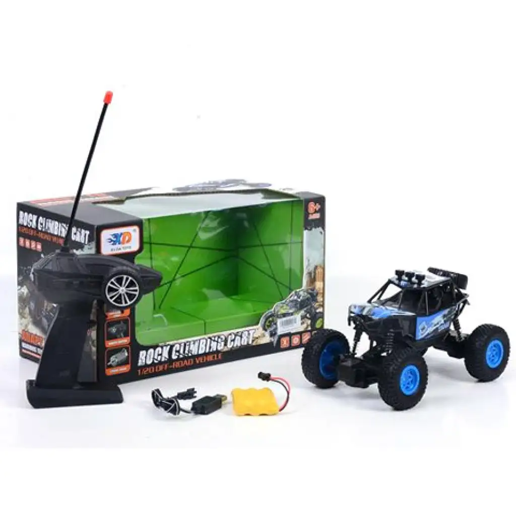 imagen de RC Off-Road coche teledirigido azul 1:20 con carga USB 1