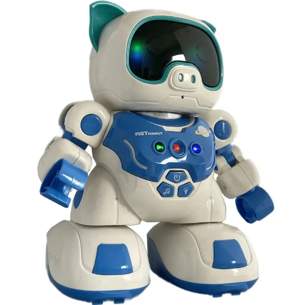 imagen de RC Robot de baile interactivo con control remoto en forma de cerdo con efectos de luz y sonido de 20 cm 4