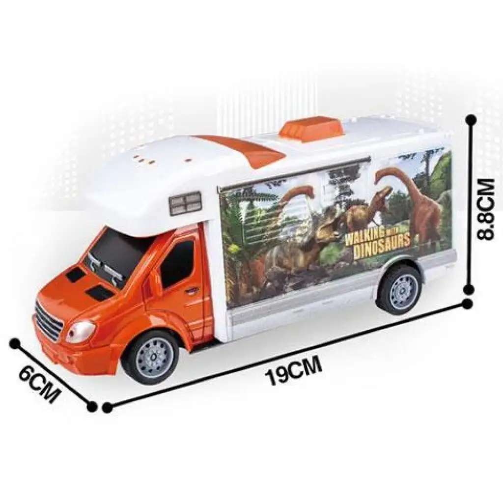 imagen de RC Vehículo a control remoto Walking with Dinosaurus autocaravana con luz 27MHz escala 1/32 25cm 4