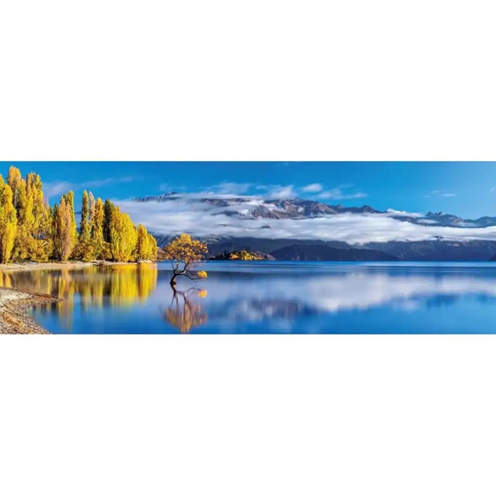 imagen de Reflejo dorado de Wanaka rompecabezas panorámico de 1000 piezas - Clementoni 2