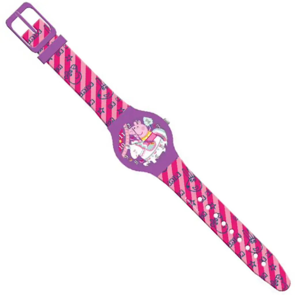 imagen de Reloj analógico de Peppa Pig en caja de plástico decorativa 2