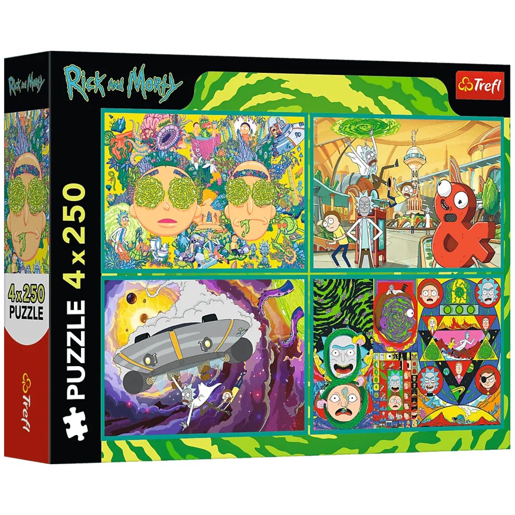 imagen de Rick y Morty Aventuras Locas rompecabezas de 4x250 piezas - Trefl 1