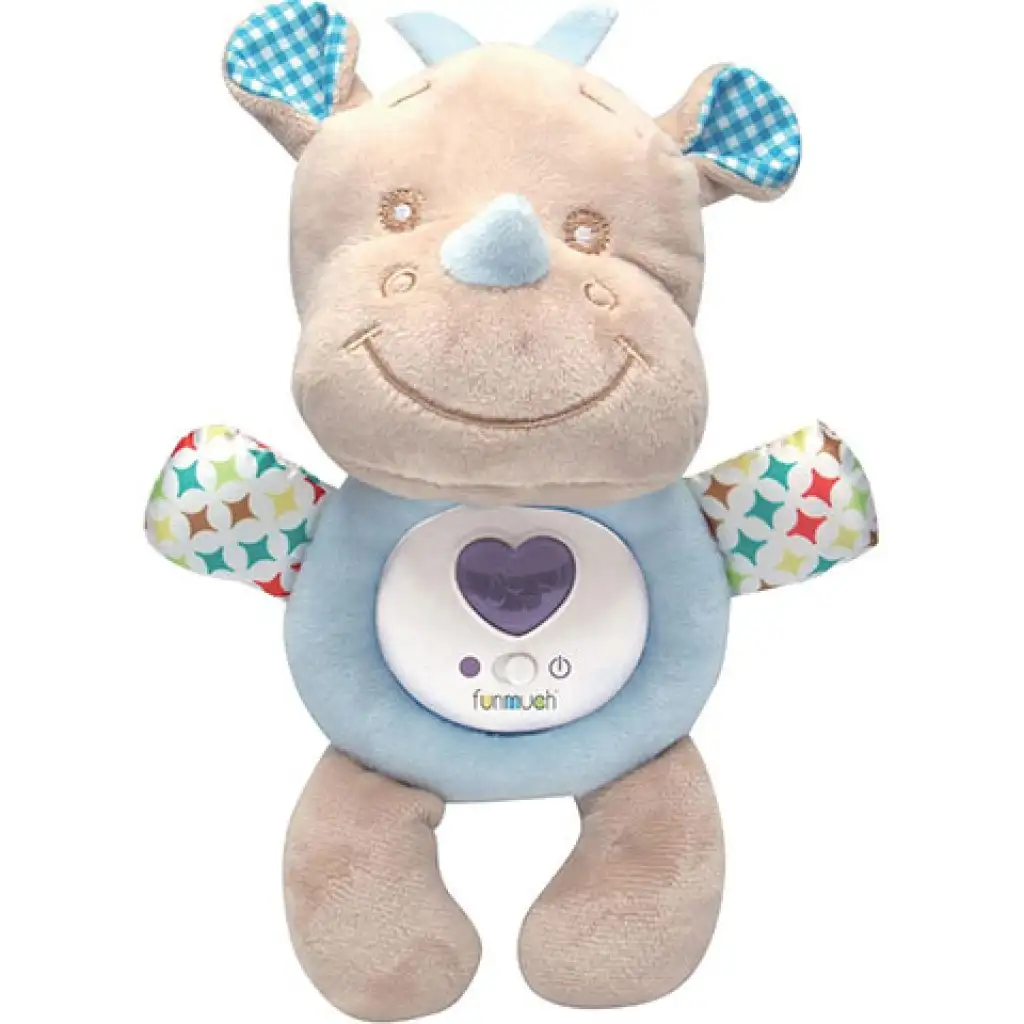 imagen de Rinoceronte de peluche con luz nocturna y sonido 2