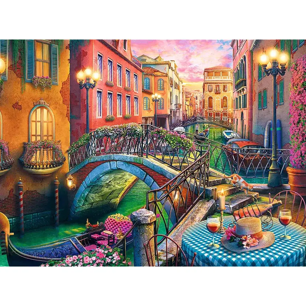 imagen de Romántica velada en Venecia puzzle de 3000 piezas - Trefl 2