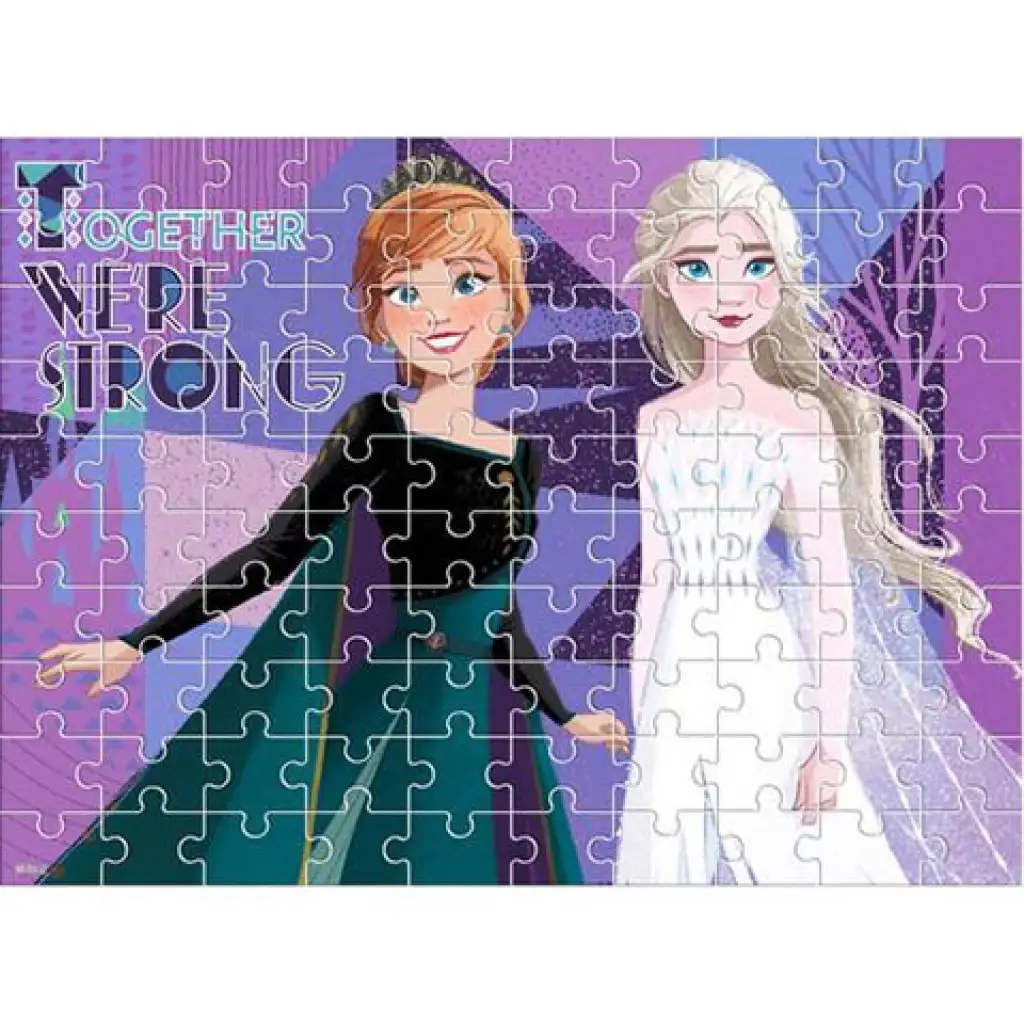 imagen de Rompecabezas 2 en 1 de Frozen 2 para colorear de 100 piezas 2