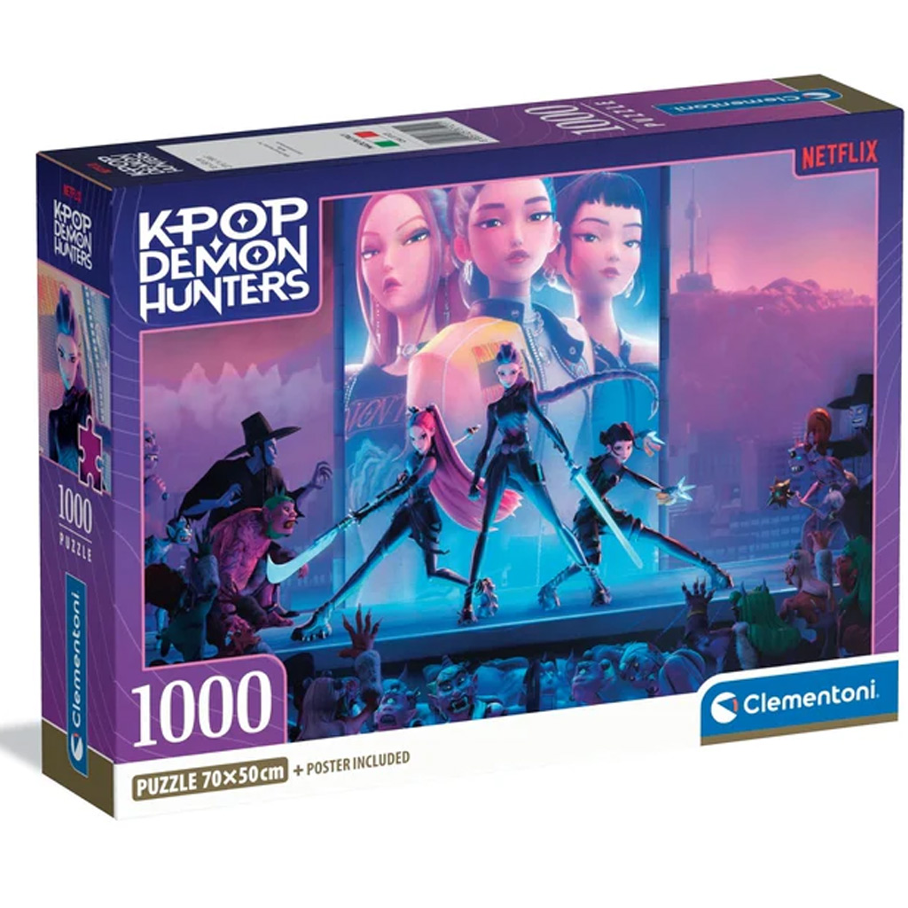 imagen de Rompecabezas compacto de 1000 piezas de K-POP Demon Hunters - Clementoni 1