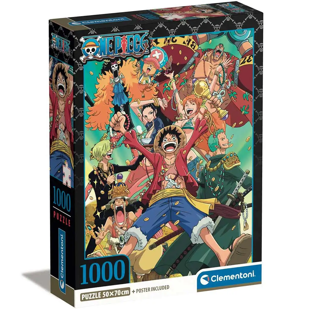 imagen de Rompecabezas compacto de anime One Piece de 1000 piezas 50x70cm - Clementoni 1