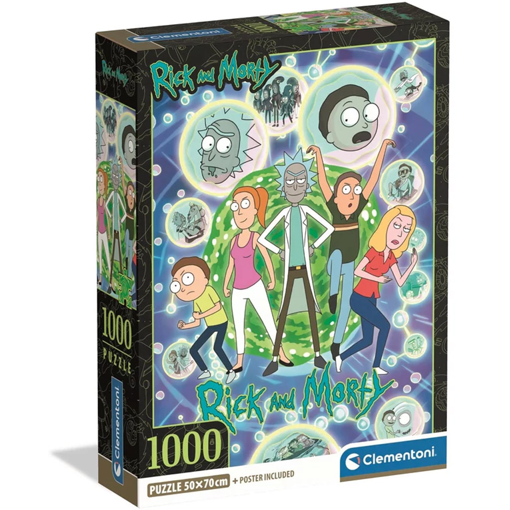 imagen de Rompecabezas de 1000 piezas de Rick y Morty - Clementoni 1