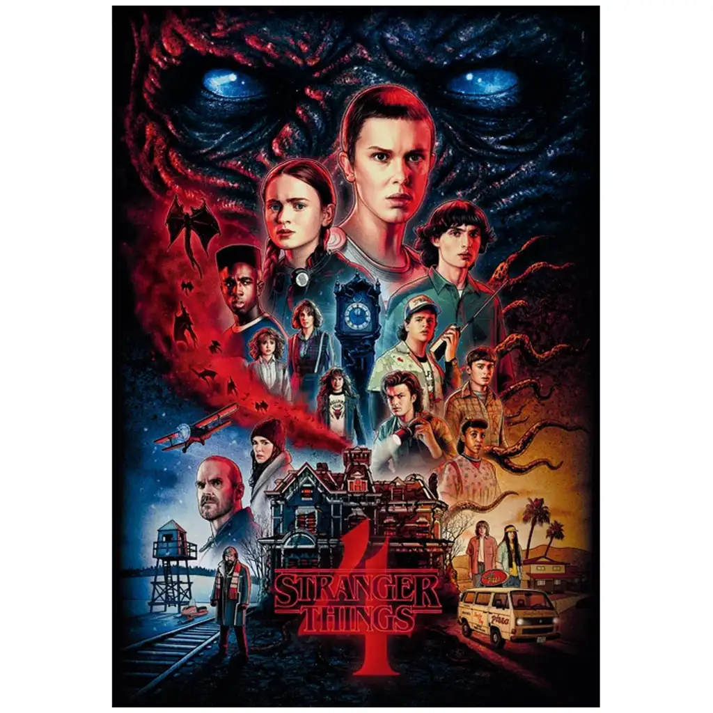 imagen de Rompecabezas de 1000 piezas de Stranger Things temporada 4 con póster - Clementoni 2