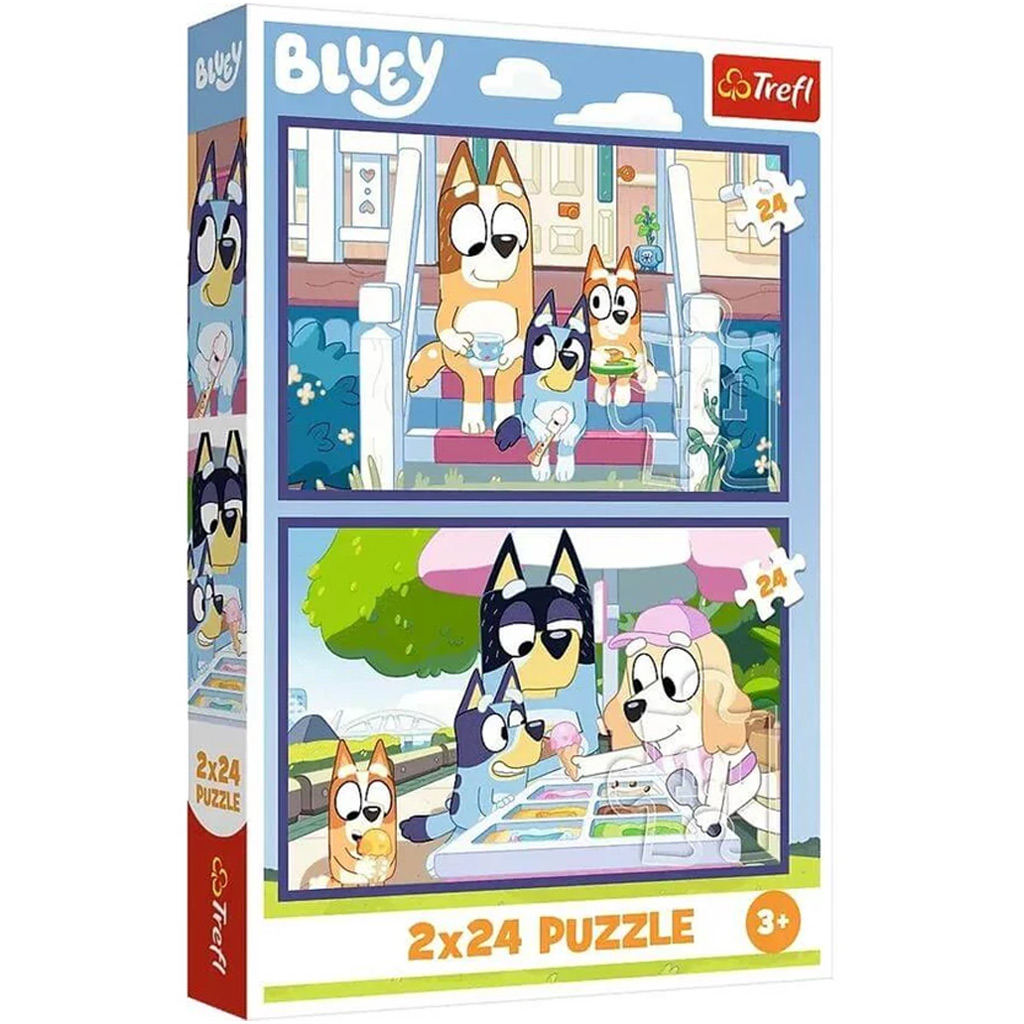 imagen de Rompecabezas de 2x24 piezas de Bluey - Trefl 1