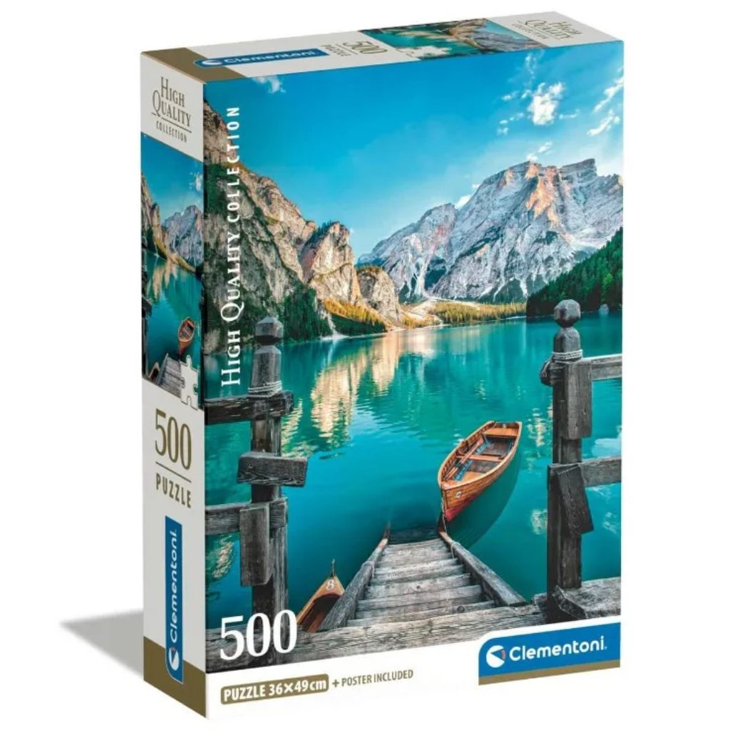 imagen de Rompecabezas de 500 piezas del lago Braies - Clementoni 1