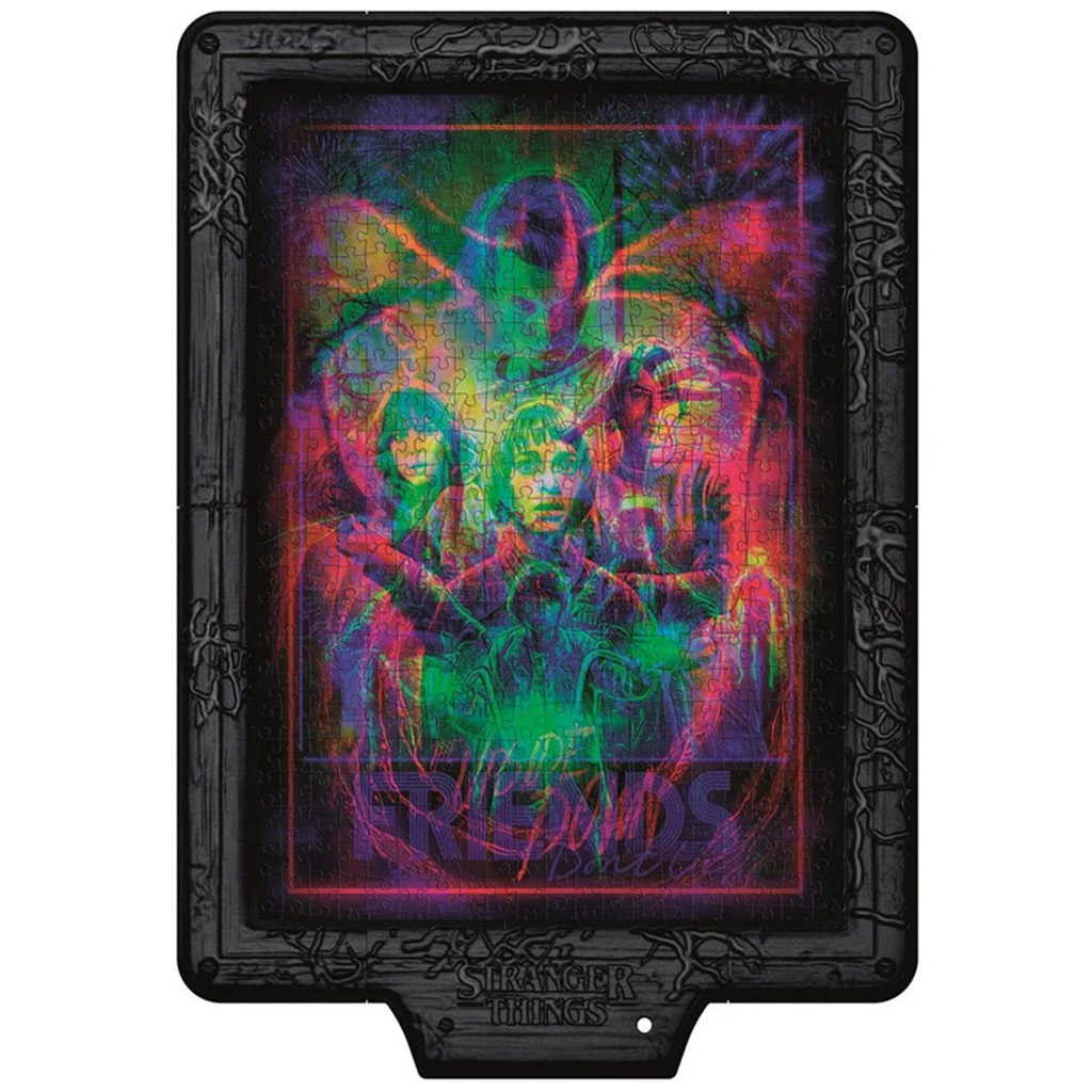imagen de Rompecabezas de 520 piezas de Stranger Things con marco y luz LED RGB – Clementoni 2