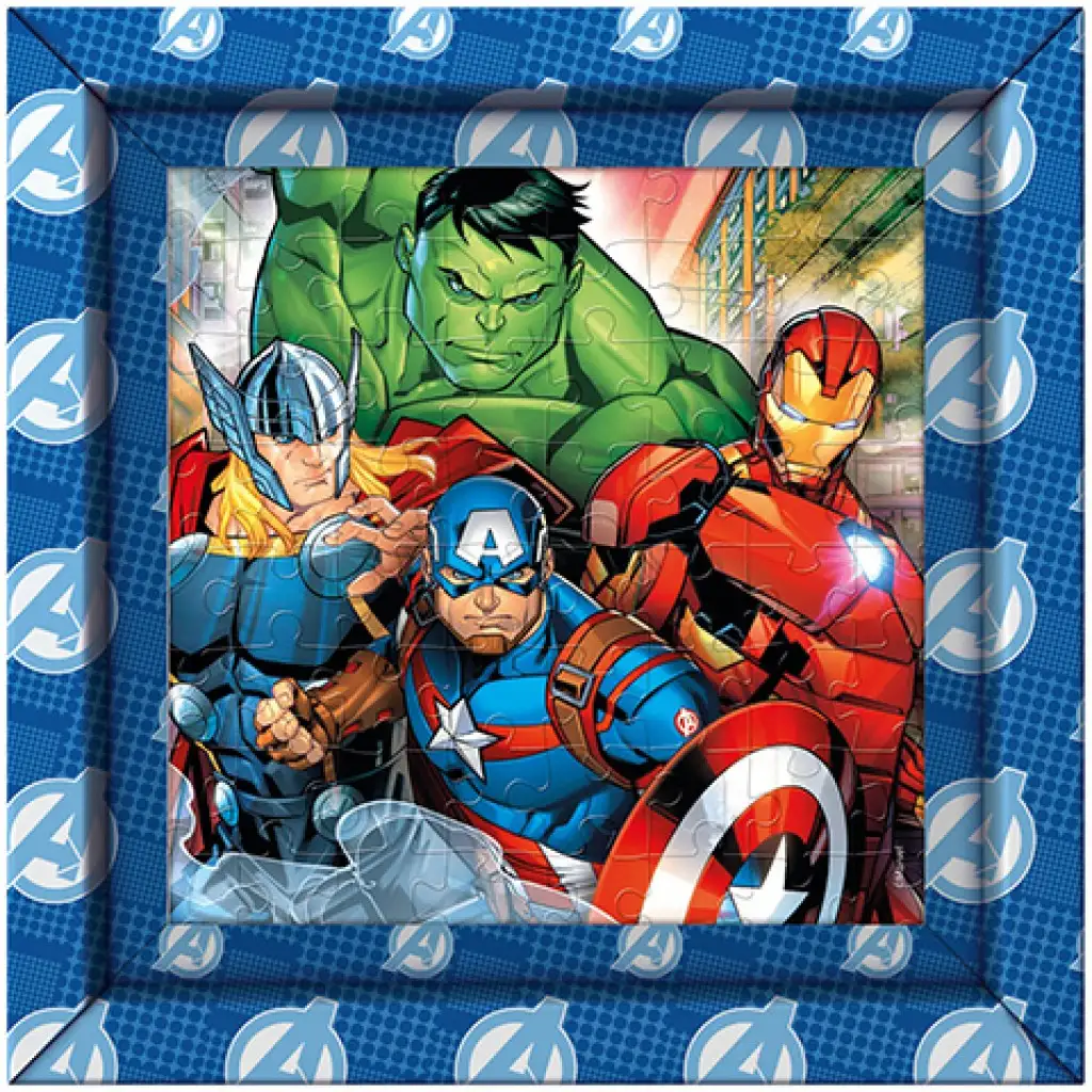 imagen de Rompecabezas de 60 piezas de Marvel Vengadores con marco - Clementoni 1