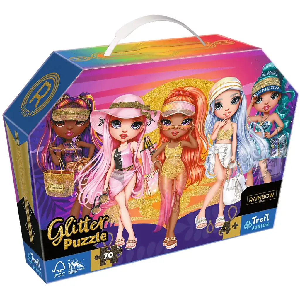 imagen de Rompecabezas de brillo de 70 piezas de Rainbow High - Trefl 1