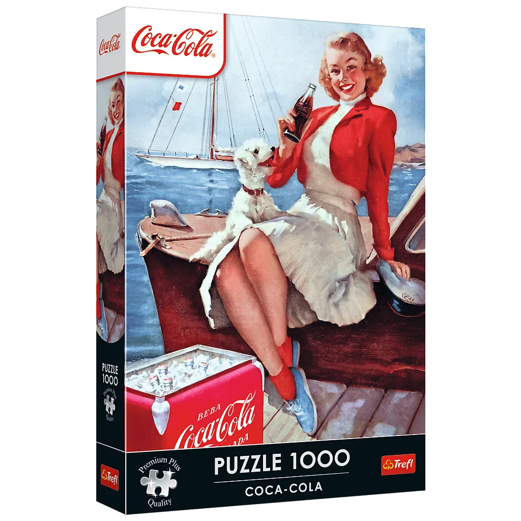 imagen de Rompecabezas de calidad Premium de 1000 piezas de Coca-Cola en la playa - Trefl 1