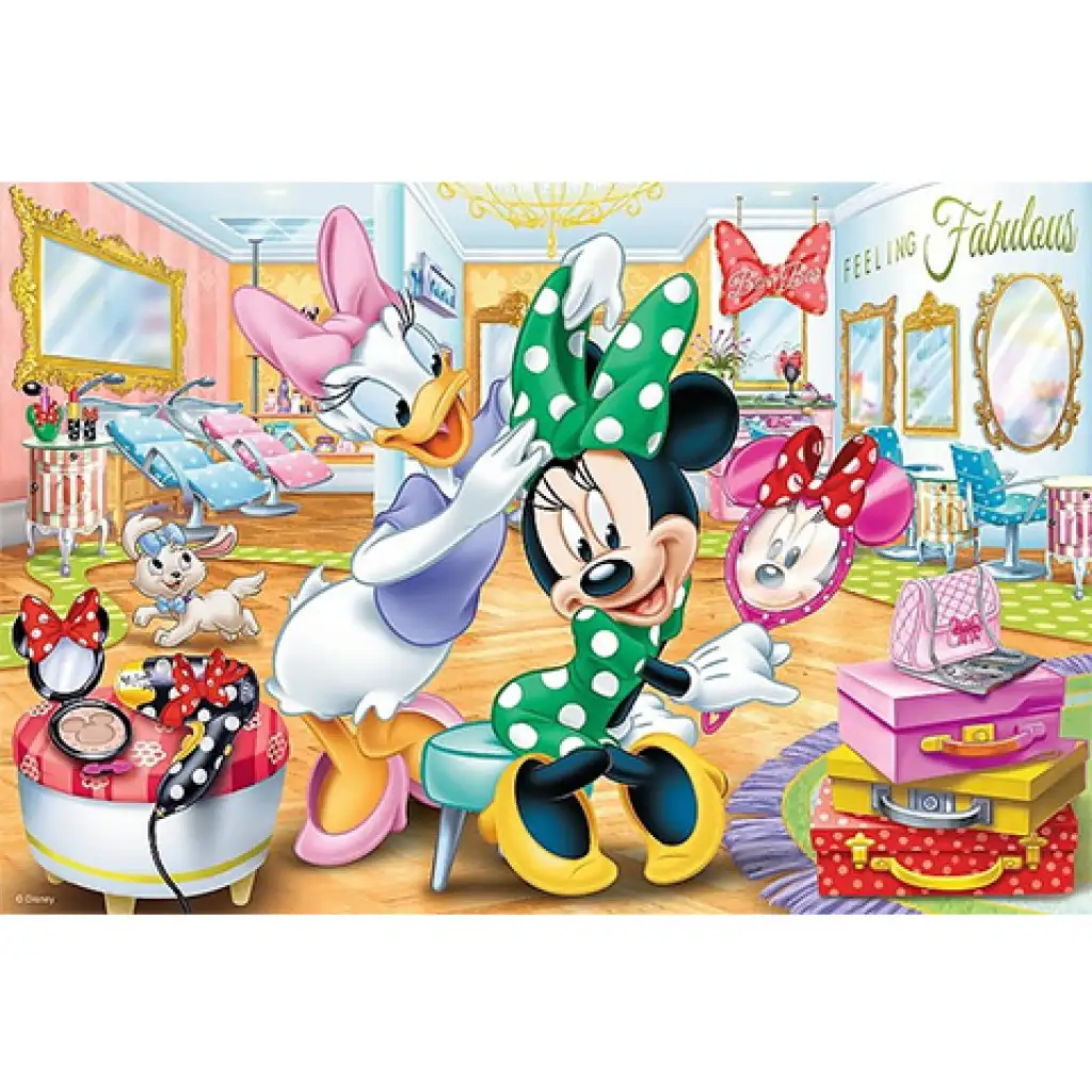 imagen de Rompecabezas de Daisy y Minnie en el salón de belleza 100 piezas - Trefl 2