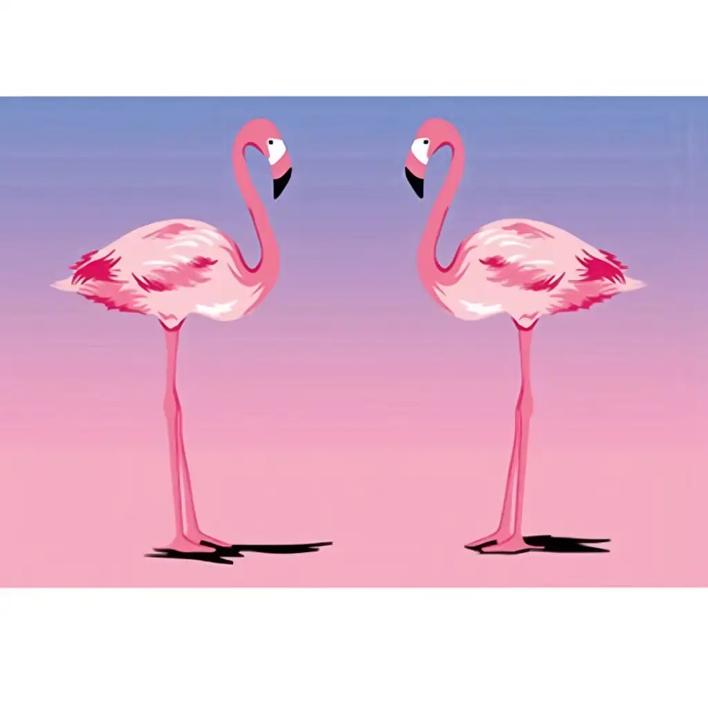 imagen de Rompecabezas de diamantes: Set de pintura de diamantes de flamencos 10x15cm 1