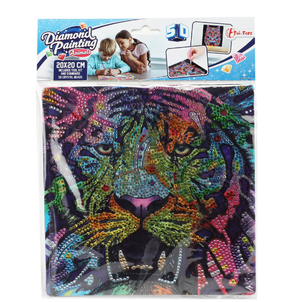 imagen de Rompecabezas de diamantes: Set de pintura de diamantes de tigre 20x20cm 1