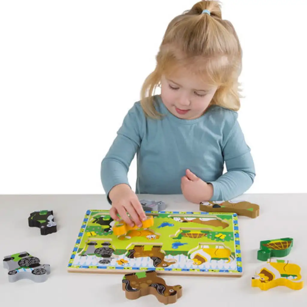 imagen de Rompecabezas de formas de madera gruesa de mascotas pequeñas 8 piezas - Melissa & Doug 2