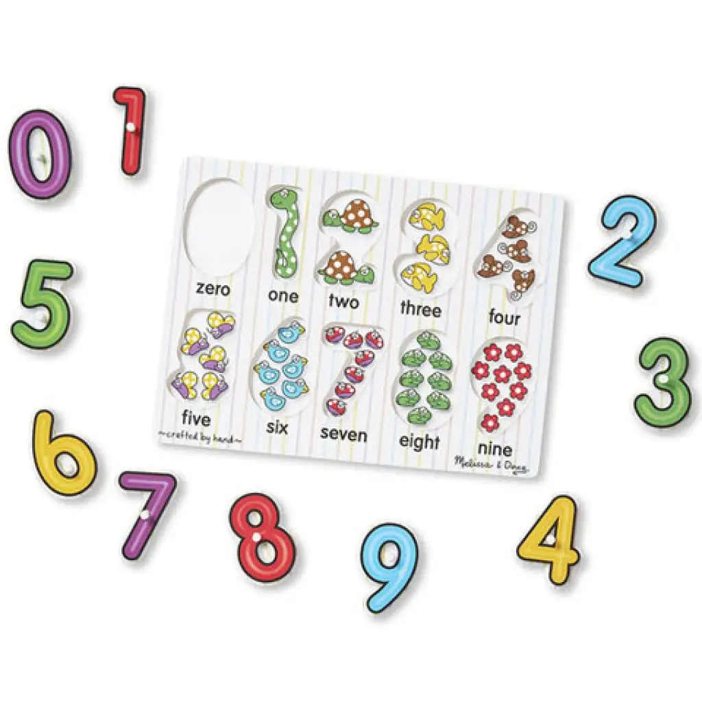 imagen de Rompecabezas de números de madera con asa - Melissa & Doug 2