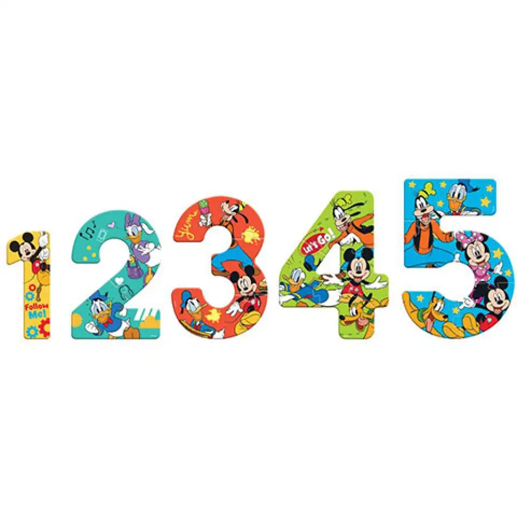 imagen de Rompecabezas de números de Mickey Mouse 15 piezas 2
