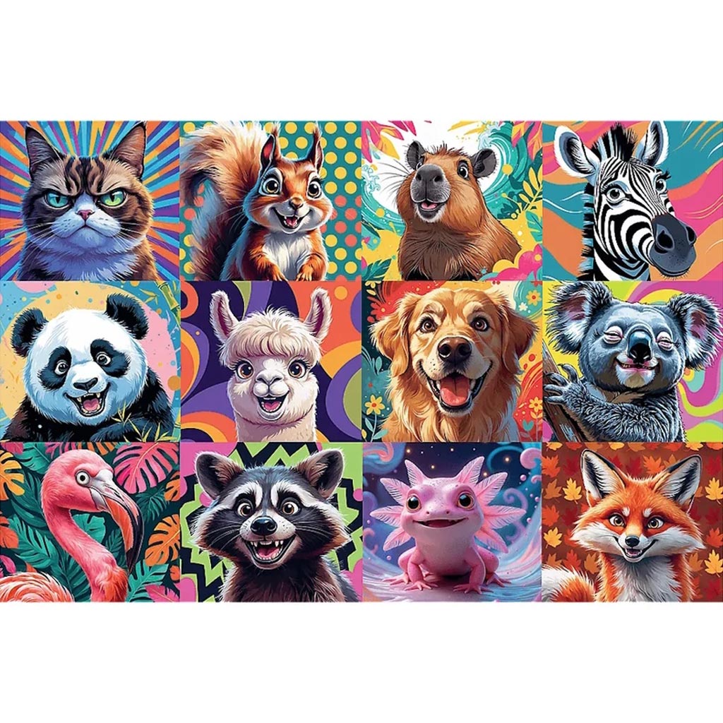 imagen de Rompecabezas de retratos de animales divertidos de 300 piezas - Trefl 2
