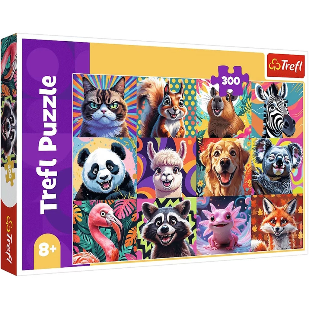 imagen de Rompecabezas de retratos de animales divertidos de 300 piezas - Trefl 1