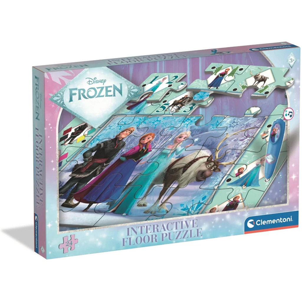 imagen de Rompecabezas de suelo interactivo de 24 piezas de Frozen - Clementoni 1
