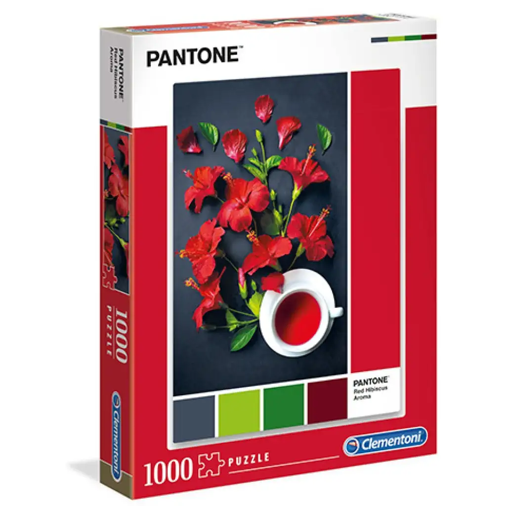 imagen de Rompecabezas de té Hibisco Pantone 1000 piezas - Clementoni 1
