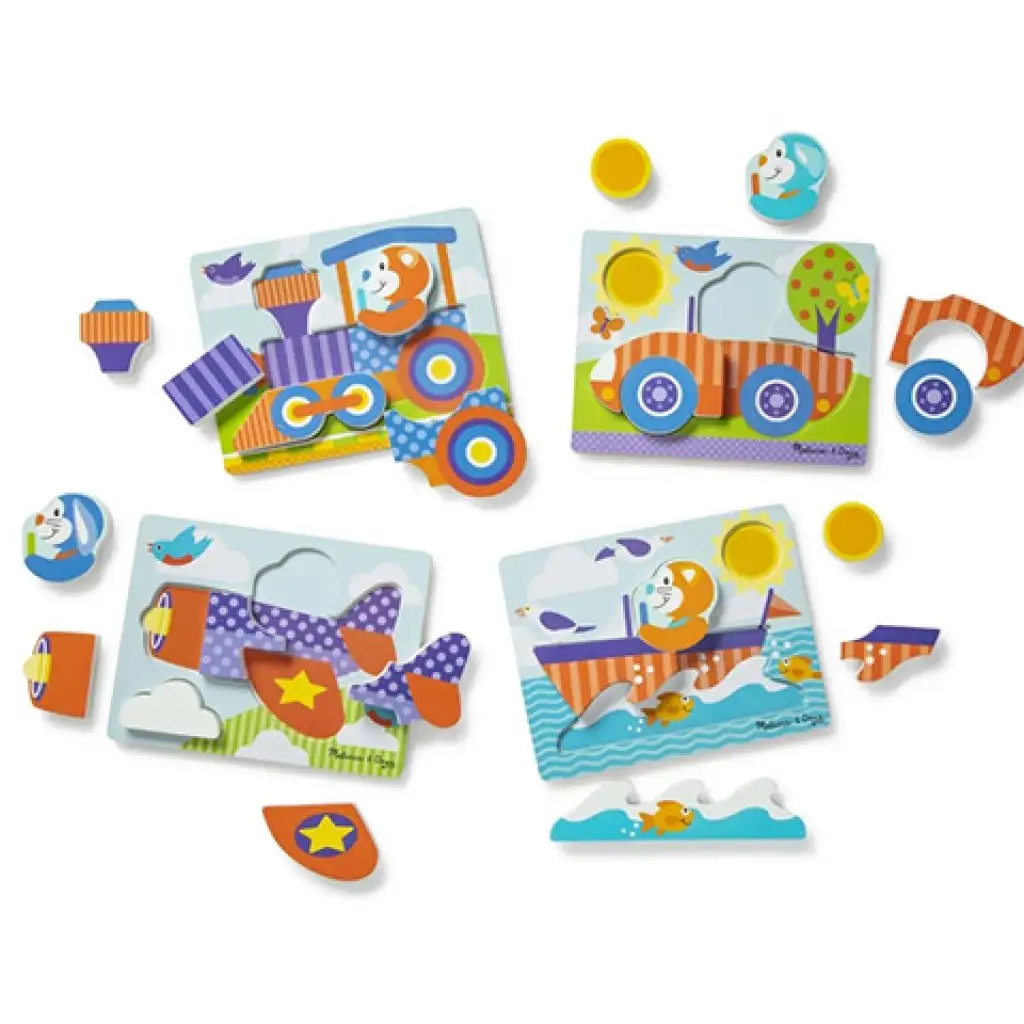 imagen de Rompecabezas gigante de madera de vehículos - Melissa & Doug 3