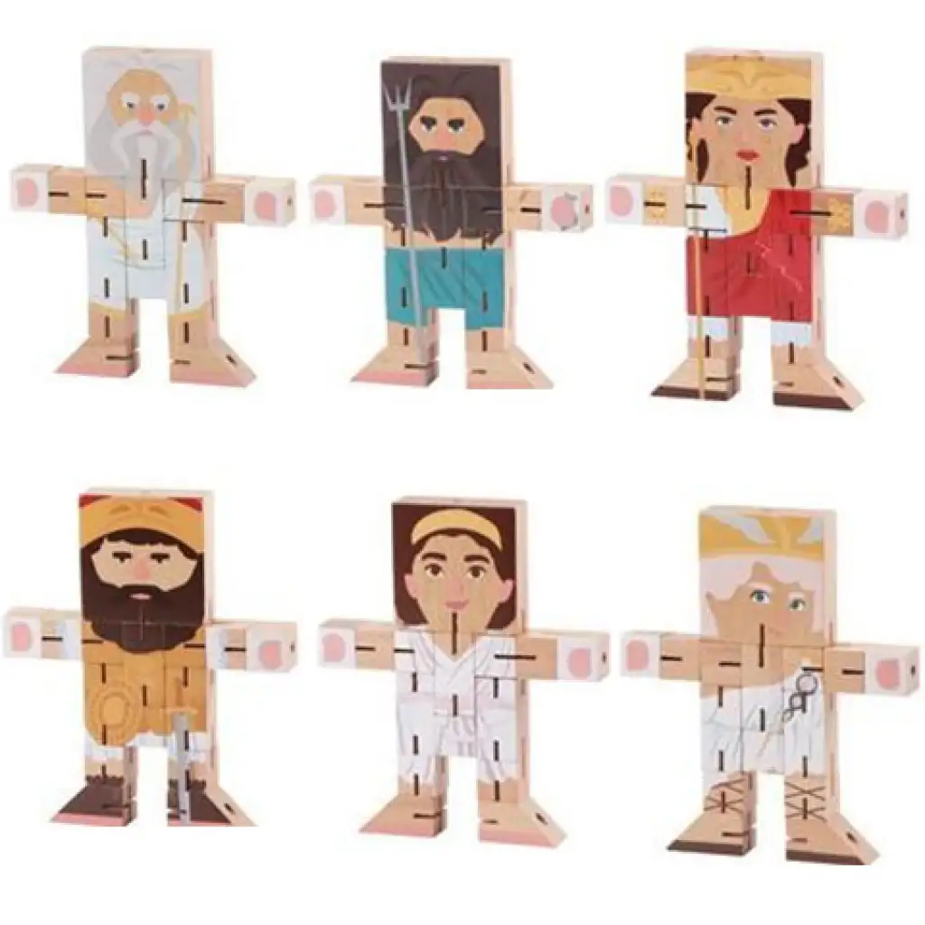 imagen de Rompecabezas lógico de madera de mitología griega en seis versiones 1