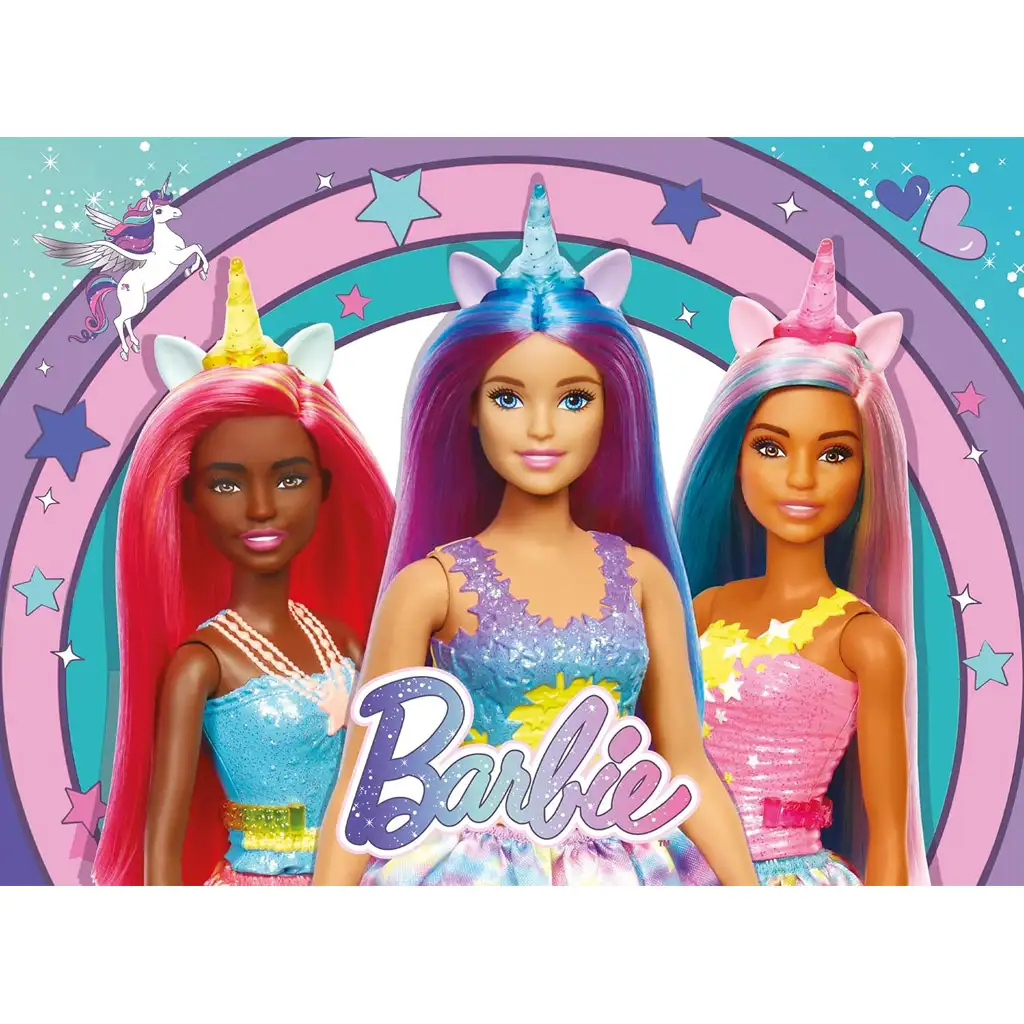imagen de Rompecabezas mágico de unicornio de Barbie de 48 piezas 35x25cm - Lisciani 2