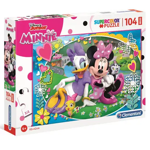 imagen de Rompecabezas maxi de 104 piezas de Minnie y Daisy - Clementoni 1