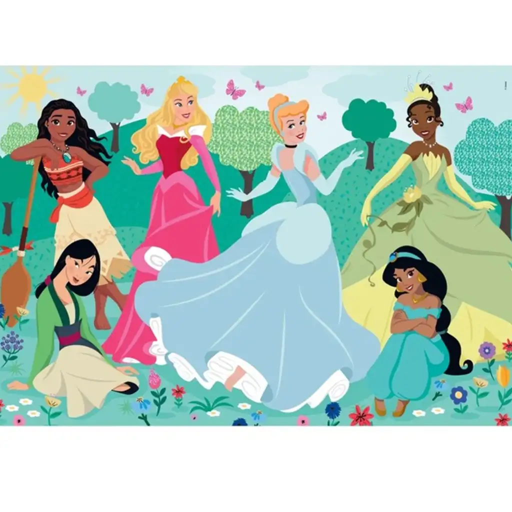 imagen de Rompecabezas maxi supercolor de 104 piezas de amigas princesas Disney - Clementoni 2