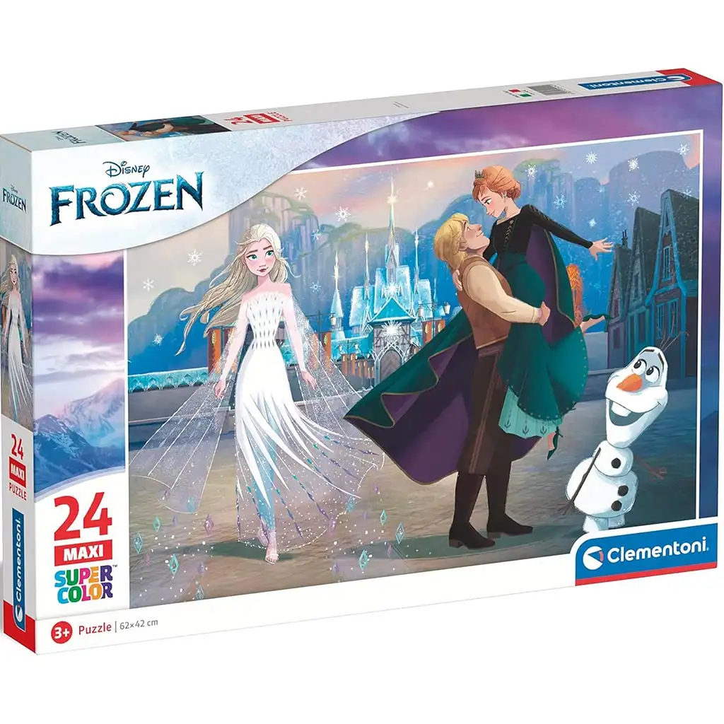 imagen de Rompecabezas maxi supercolor de 24 piezas de Frozen - Clementoni 1