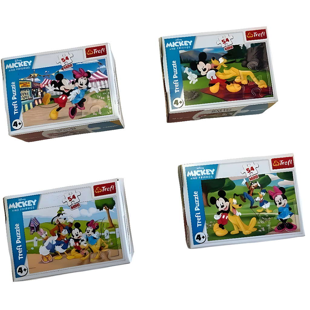 imagen de Rompecabezas mini de 54 piezas de Mickey Mouse en varias versiones 1 unidad - Trefl 1