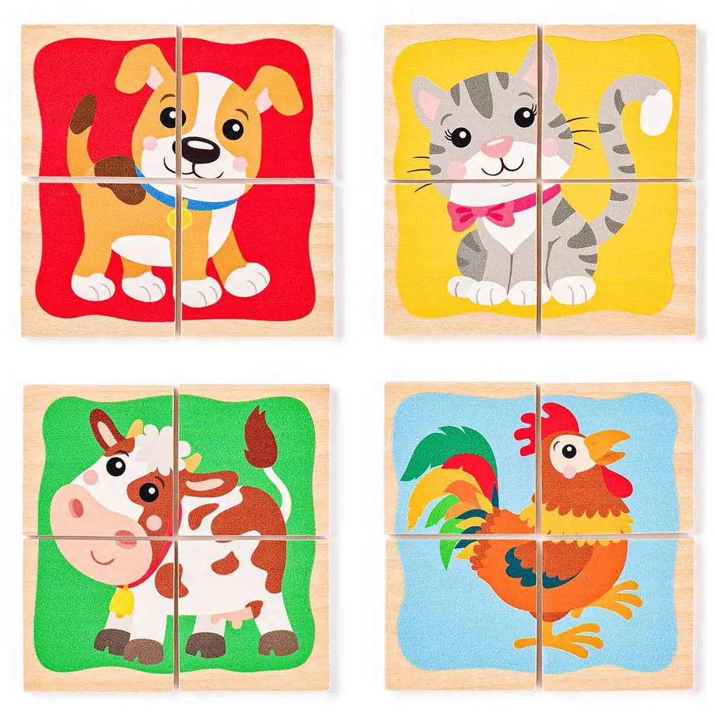 imagen de Rompecabezas mini de madera con animales - Woodyland 2