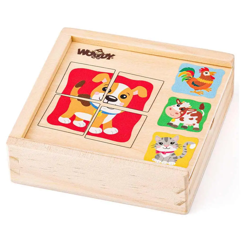 imagen de Rompecabezas mini de madera con animales - Woodyland 1