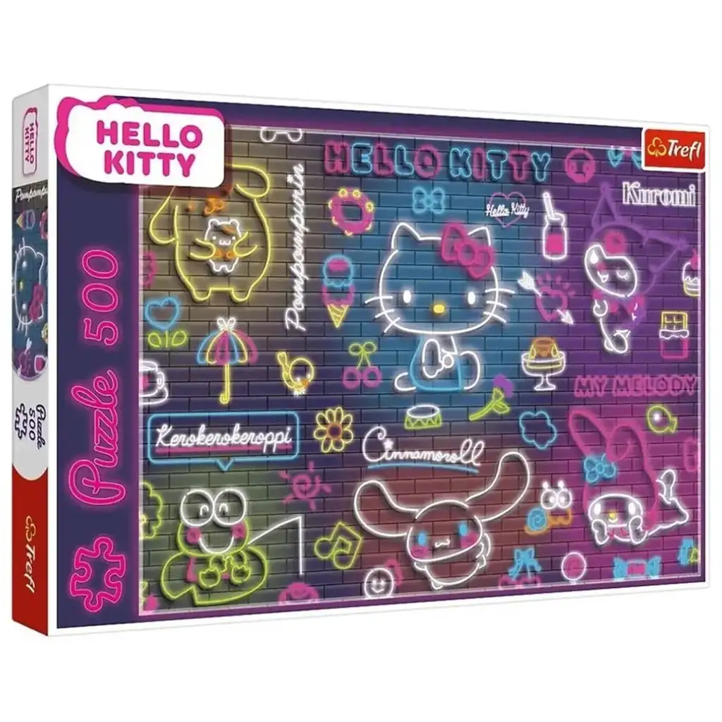 imagen de Rompecabezas Neon Hello Kitty de 500 piezas - Trefl 1