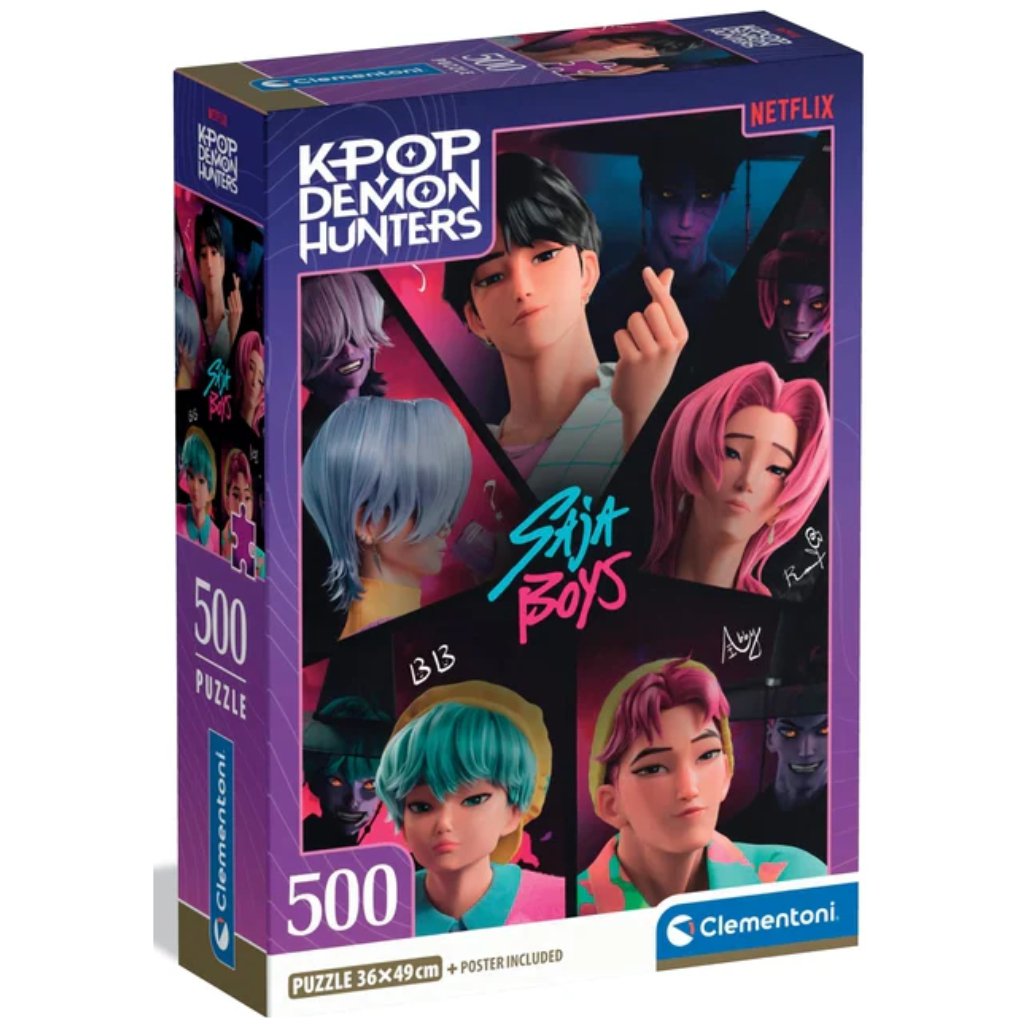 imagen de Rompecabezas Saja Boys de cazadores de demonios K-pop 500 piezas - Clementoni 1
