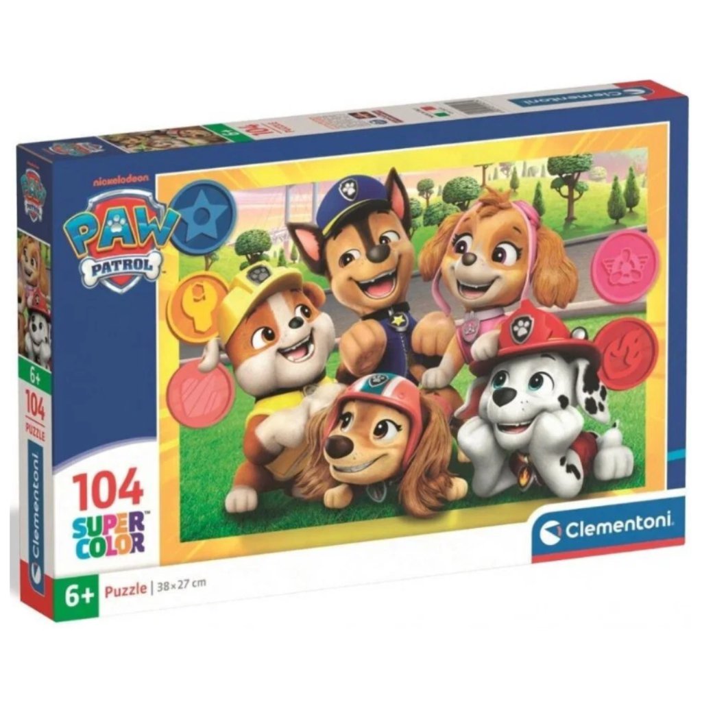 imagen de Rompecabezas Super Color de Patrulla Canina de 104 piezas - Clementoni 1