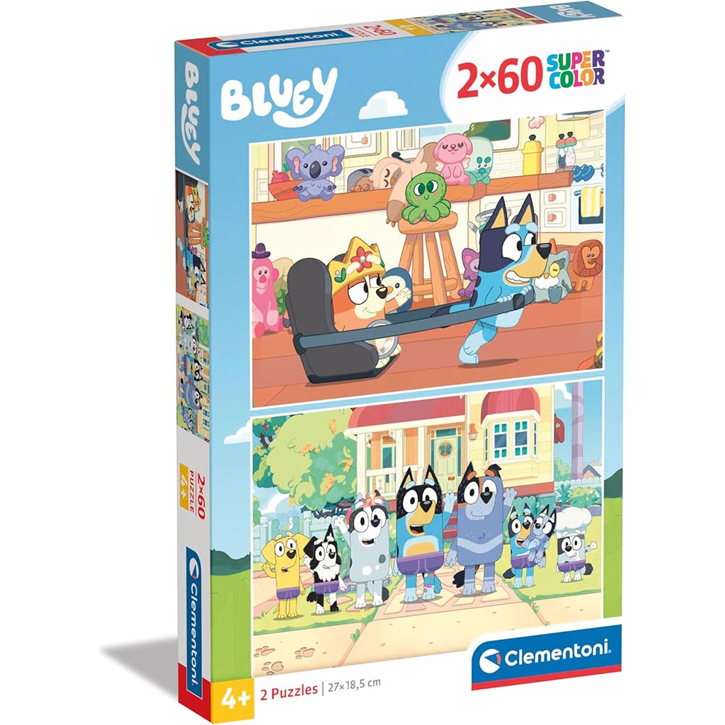 imagen de Rompecabezas SuperColor 2x60 piezas Bluey - Clementoni 1