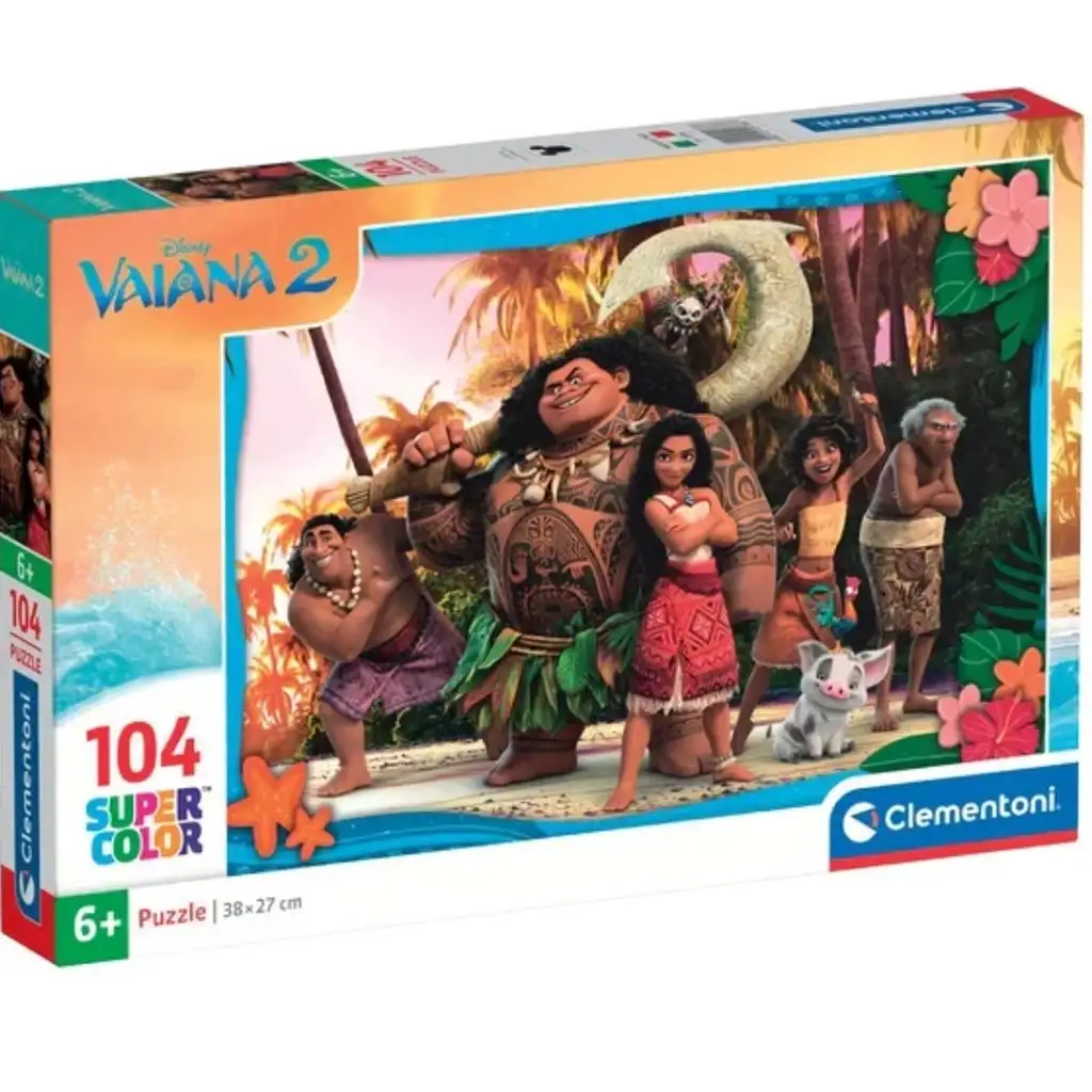 imagen de Rompecabezas Supercolor de 104 piezas de Disney Vaiana 2 - Clementoni 1