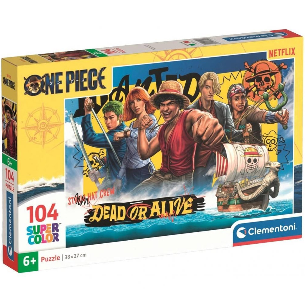 imagen de Rompecabezas Supercolor de 104 piezas de One Piece - Clementoni 1