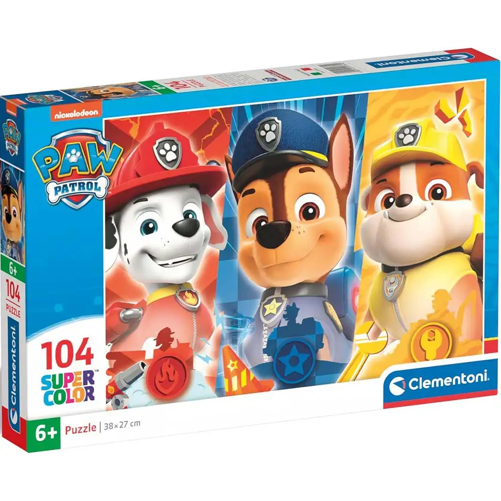imagen de Rompecabezas Supercolor de 104 piezas de Paw Patrol - Clementoni 1